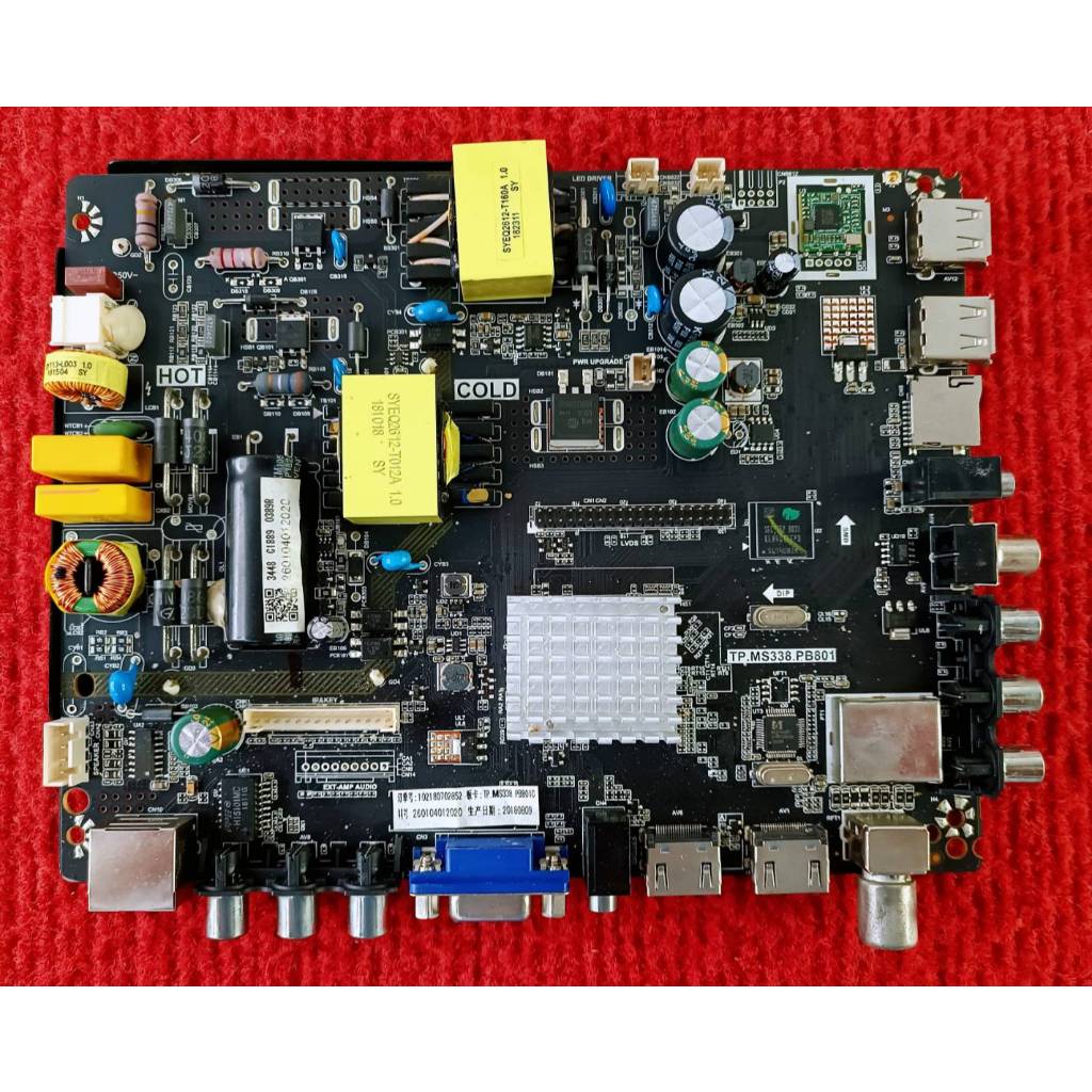 เมนบอร์ดทีวี Aconatic เฉพาะรุ่น  40HS523AN พาสบอร์ด TP.MS338.PB801