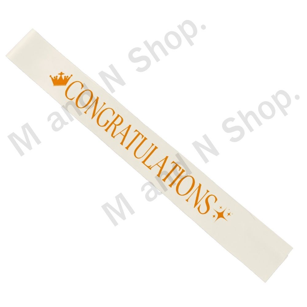 สายสะพายปัจฉิม สายสะพาย Congratulations ขอบทอง - 5