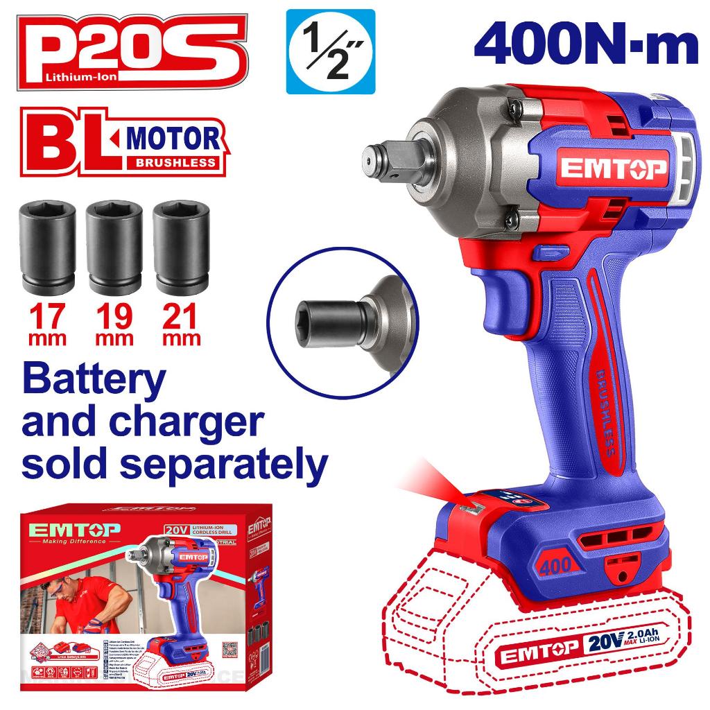 Emtop บล็อกแบตเตอรี่ไี้สาย รุ่น ECIWL20401