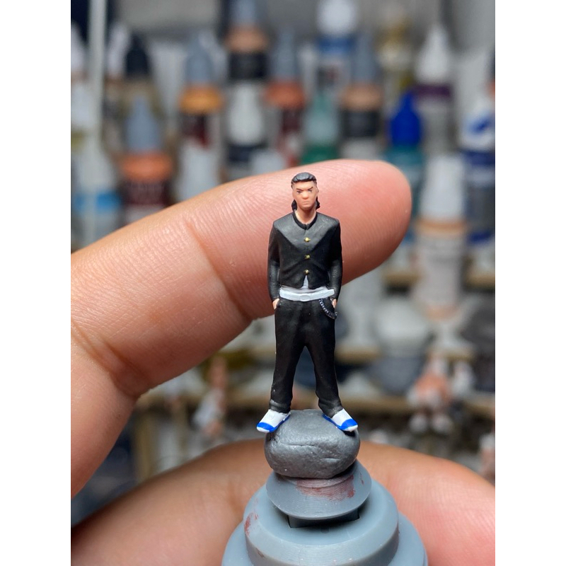 ฟิกเกอร์1/64 โมเดลคนจิ๋ว งานแฮนด์เมด วัสดุ เรซิ่น ปริ้น 3D ลงสี