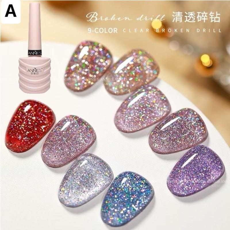 สีเจลแฟลชไดมอนด์กลิตเตอร์ Ennisi ขนาด 10ml.