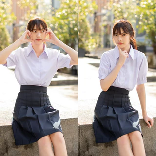 เสื้อนักเรียนหญิง เสื้อนักเรียน ม.ปลาย สีขาวโอโม่ Sz.36-50 (มีบิล)