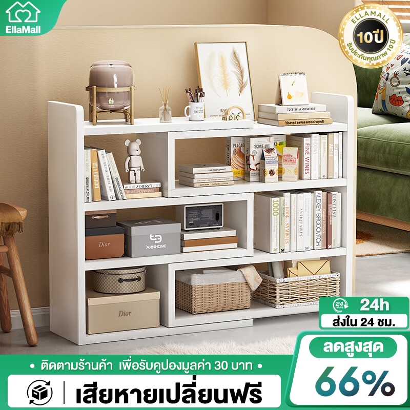 【ยืดไสลด์ + หมุน】ตู้โชว์ ตู้หนังสือ ชั้นวางของ ชั้นวางหนังสือเข้ามุม ชั้นวางหนังสือเล็กๆ
