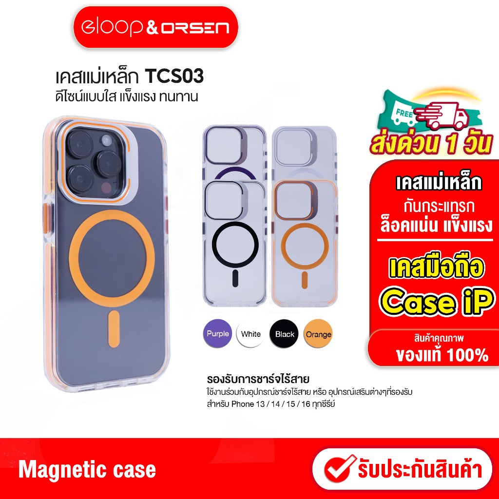 ใหม่ TCS03 TYM Magnetic Case เคสมือถือเคสแม่เหล็ก เคสมือถือป้องกันการกระแทก มีขาตั้ง พับได้ สำหรับ Phone สินค้าพร้อมส่ง