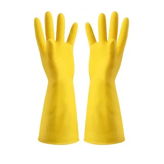 ถุงมือยางสีเหลือง ถุงมือยางเอนกประสงค์ ไซส์ L