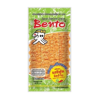 (ยกแผง12+ฟรี1) เบนโตะ Bentoปลาหมึกอบ คละรส ปลาหมึกอบรสทรงเครื่อง รสชาติหวานเผ็ดกลางอร่อย ขนาด 5 กรัม 13 ซอง