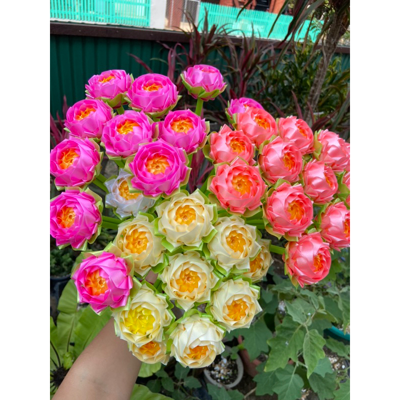 ไม้กฐินไม้ผ้าป่าดอกบัว10ไม้พร้อมส่ง