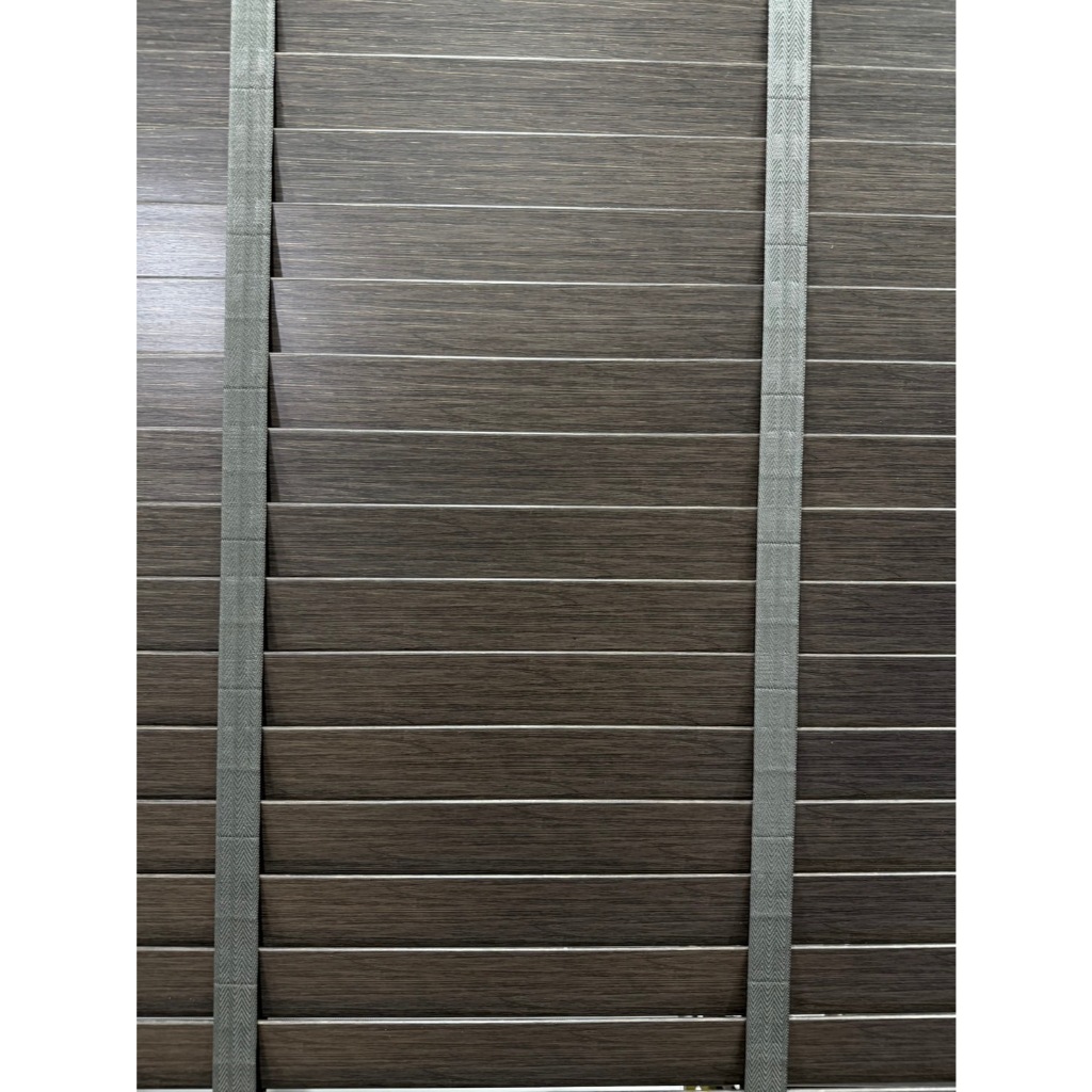 ตกแต่งบ้าน มู่ลี่ไม้ โฟมวูด Foamwood Blinds - A25-12 Gold Strip  ขนาดใบ 50mm. ส่งด่วน สั่งเลย