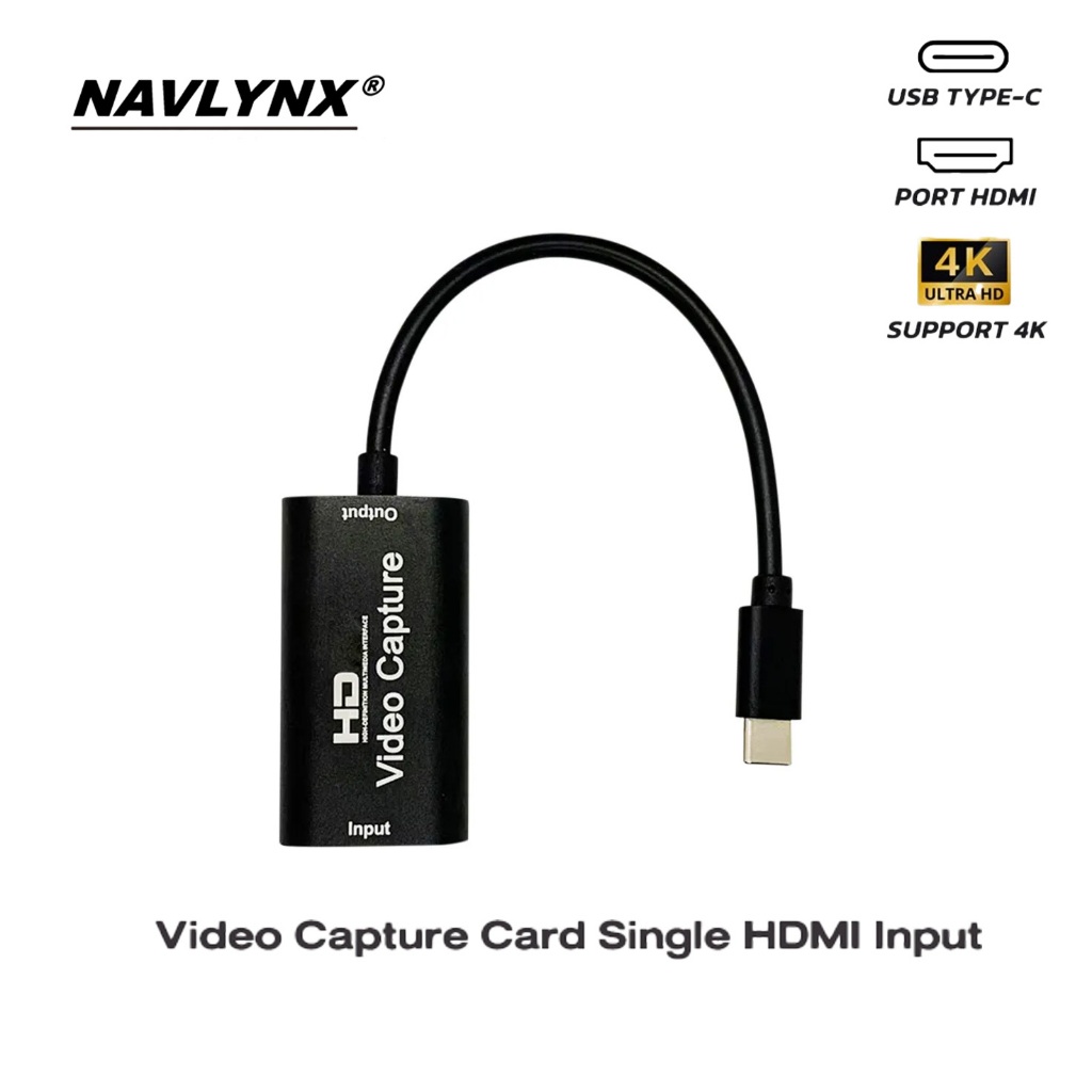 Video Capture Card การ์ดจับภาพวิดีโอ HDMI to USB-C 4K 1080p 30fps