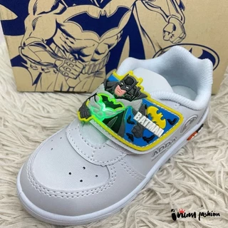 NFshoes รองเท้านักเรียนเด็ก อนุบาลชาย ADDA แอ็ดด้า ลายการ์ตูน สไปเดอร์แมน /เบ็นเท็น มีไฟ ผ้าใบเด็ก ไซส์ 25-35 W/H
