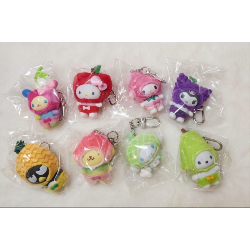พวงกุญแจห้อยกระเป๋า Sanrio  จุ่มผลไม้