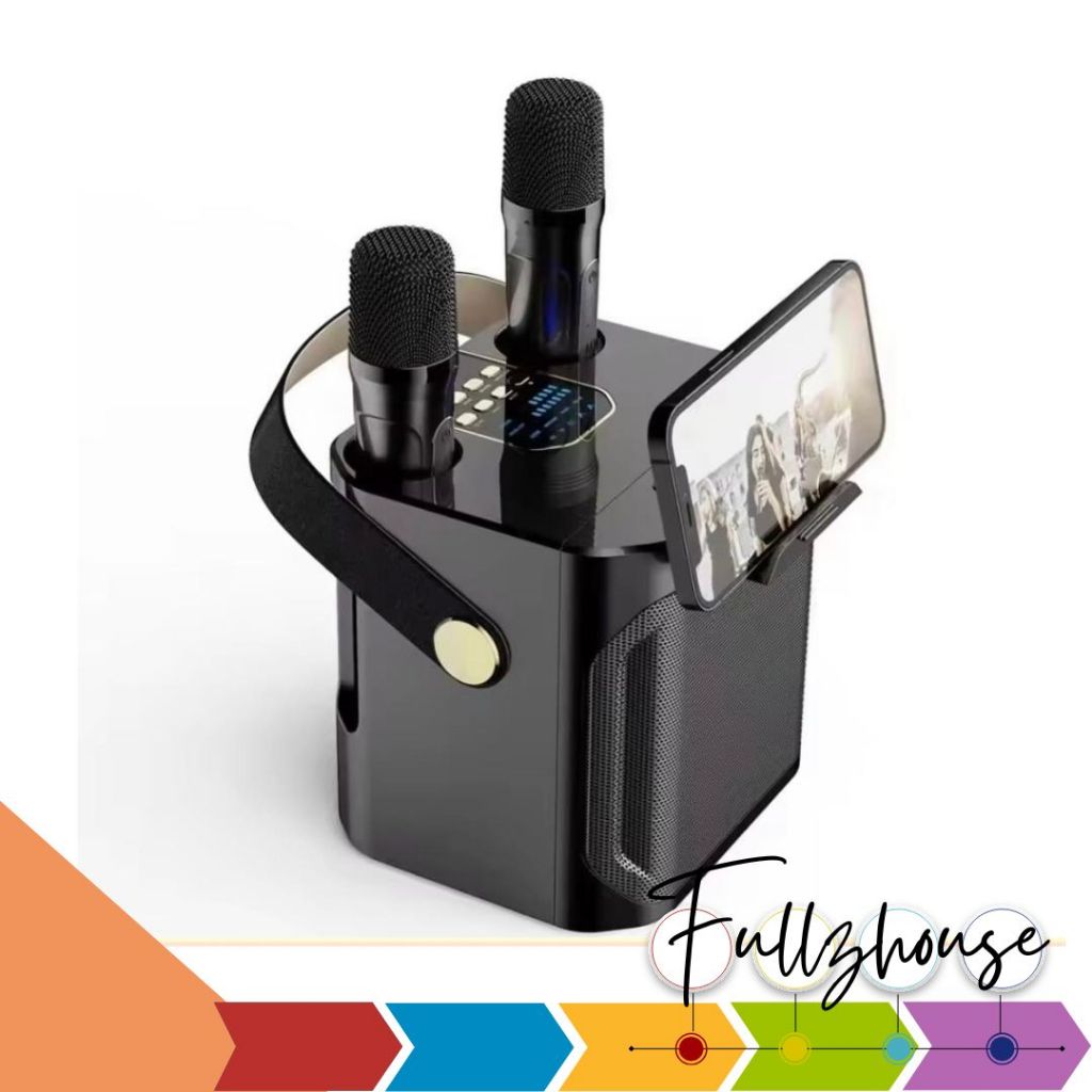 จัดส่งด่วน 🔥แถมไมโครโฟน 1 คู่🔥ลำโพงบลูทูธแบบพกพาพร้อมไมค์ลอย Koleer S882 รองรับ USB/TF/AUX ลำโพงคารา