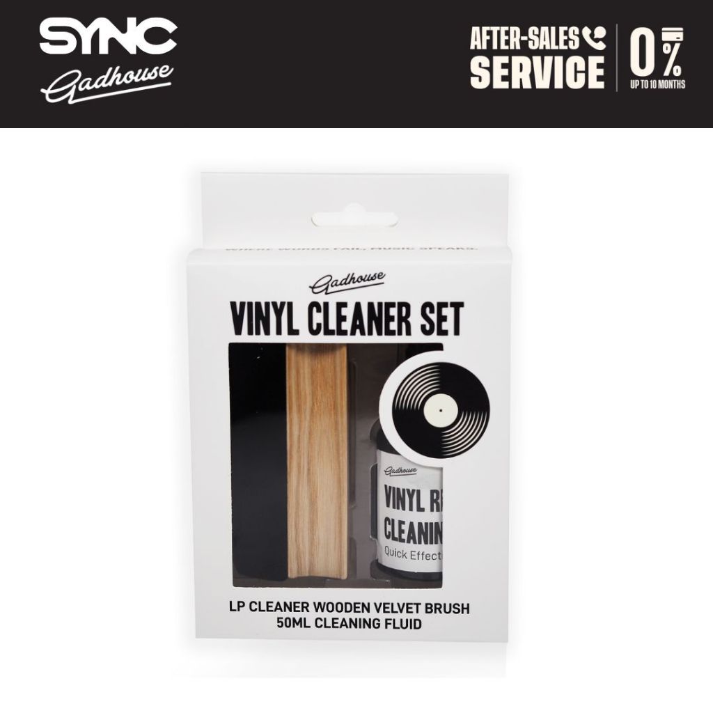Gadhouse Vinyl Cleaner Set อุปกรณ์ทำความสะอาดแผ่นเสียง แปรงกำมะหยี่ + น้ำยาทำความสะอาด 50 มล.