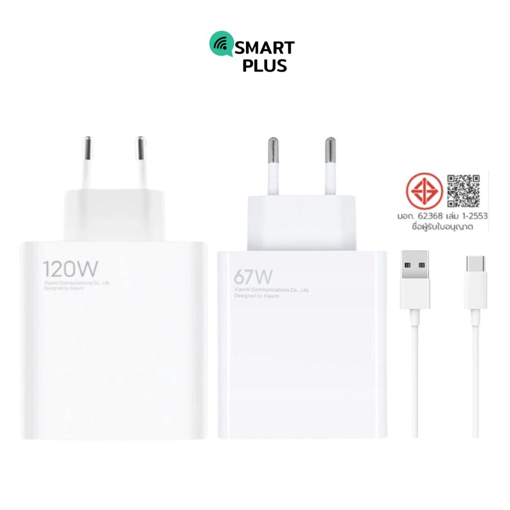 Adapter 67W / 120W Charging Combo (Type-A) for Xiaomi รับประกัน 6 เดือน (smartplus)