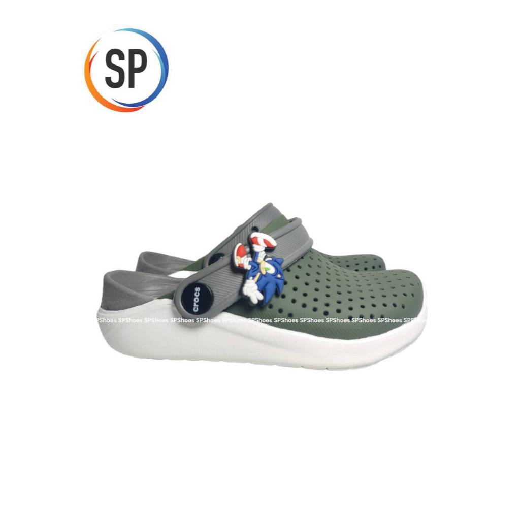 รองเท้าแตะ Crocs ของเด็ก ใส่นิ่มเบาสบายใส่ได้ทั้งเด็กชายและหญิงสีนาตรงปก