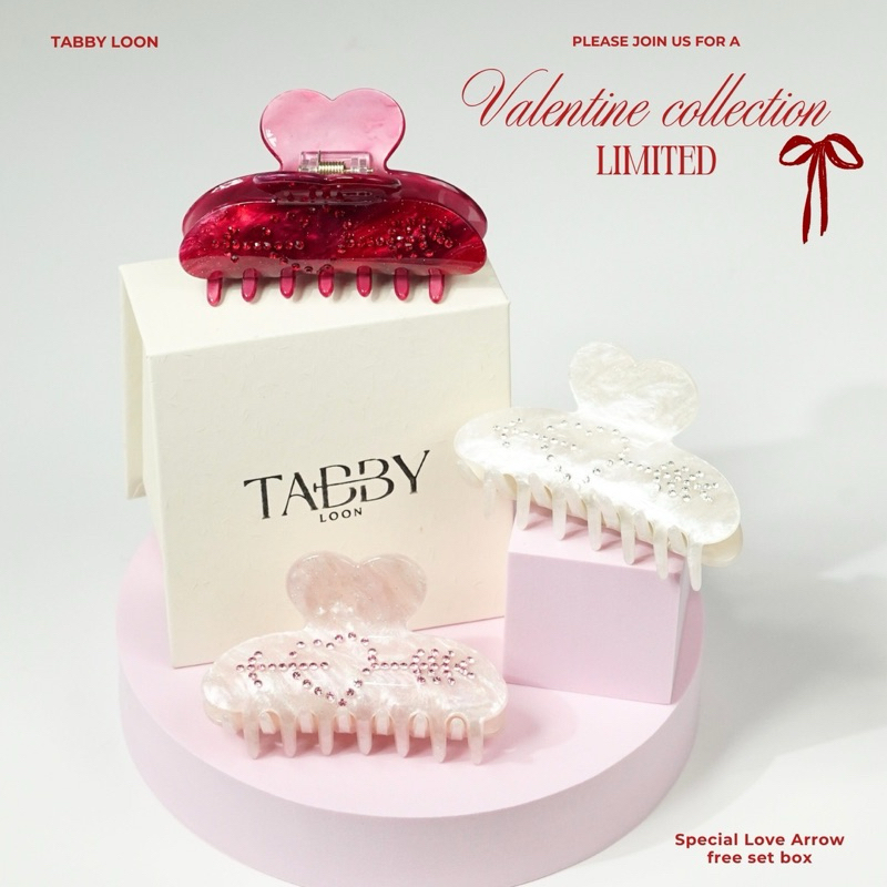 Tabby Loon Limited Valentines Hair Claw กิ๊บติดผมหัวใจ