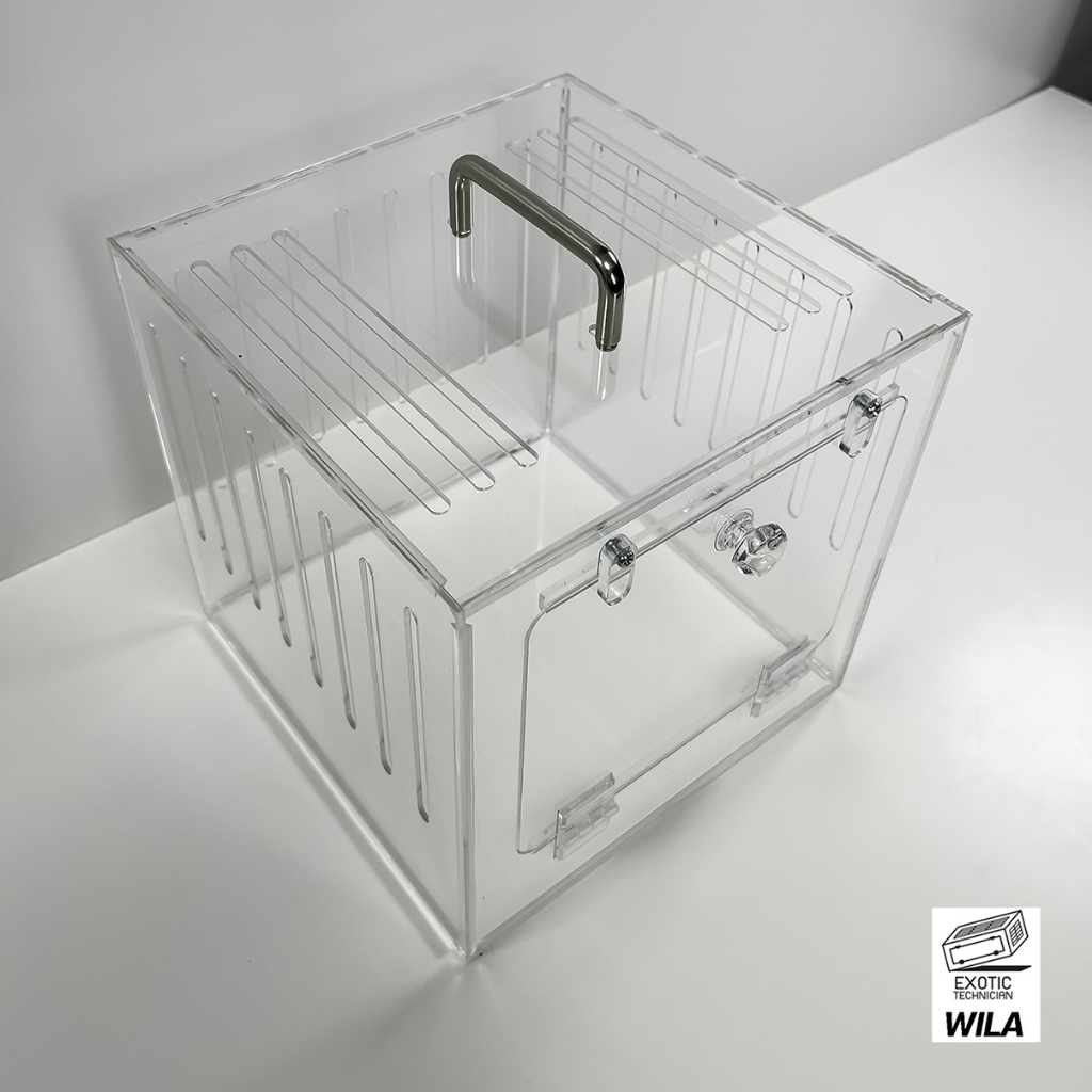 กรงพกพาอะคริลิค พร้อมหูหิ้ว ขนาด 20 cm ตู้พกพา กรงเล็ก พร้อมหูหิ้ว - รูปที่ 3