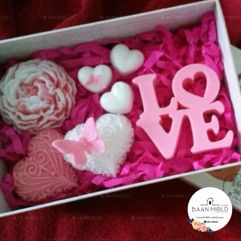 (พร้อมส่ง) แม่พิมพ์ซิลิโคน พิมพ์เรซิ่น เทียนหอม ปูนปลาสเตอร์ แม่พิมพ์วาเลนไทน์ ตัวอักษร LOVE - รูปที่ 7