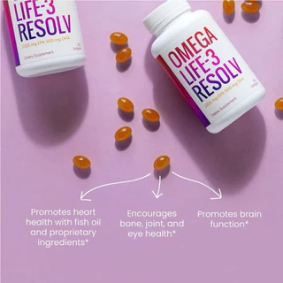 120 ซอฟท์เจล Omega Life-3 Resolv น้ำมันปลาเข้มข้นสูง