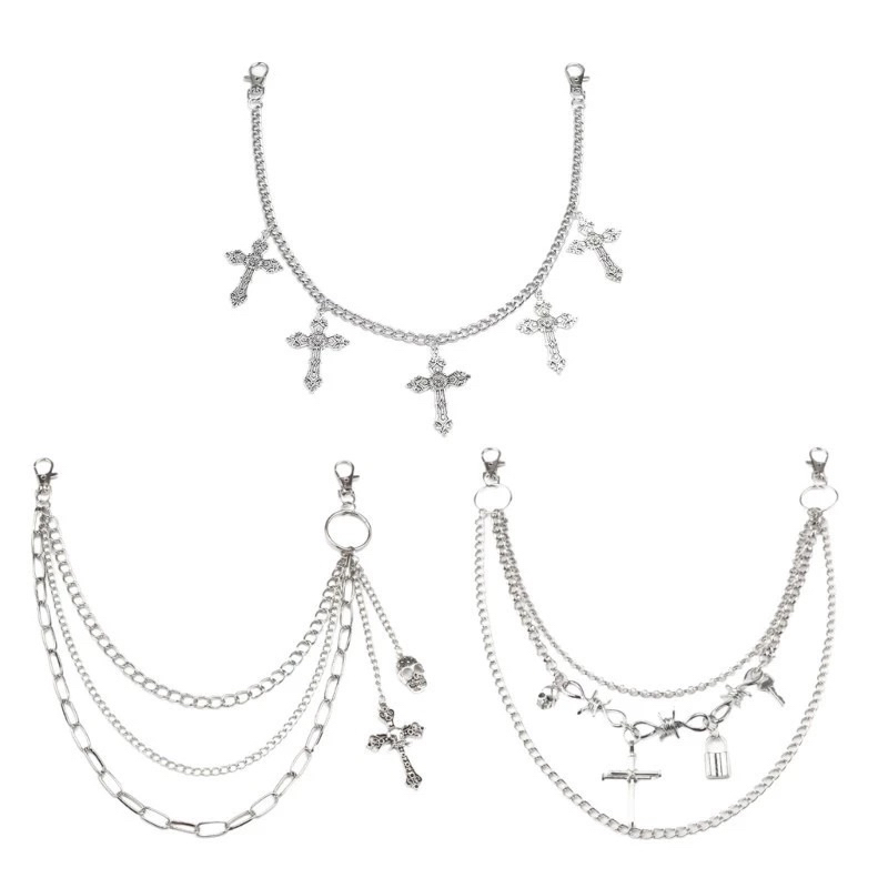 พร้อมส่งทุกรายการ ❣️ รวมโซ่คล้องเข็มขัด  พังค์ ร็อค cover dance แนวสตรีท สำหรับทั้งผู้ชายและผู้หญิง - รูปที่ 3