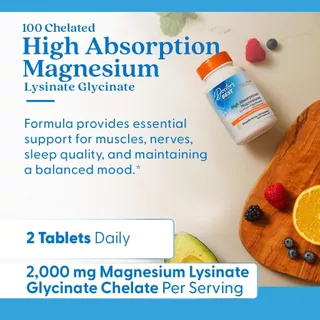 Doctor’s Best Magnesium 200mg – High Absorption Lysinate Glycinate, 240 Tablet (No.748)