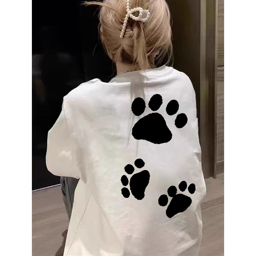 【ส่งจากไทย】เสื้อยืดแฟชั่นสตรี คอกลม แขนสั้น สไตล์เรียบง่าย คุณภาพสูง ผ้านุ่ม สวมใส่สบาย ลายน่ารัก – โปรปัง