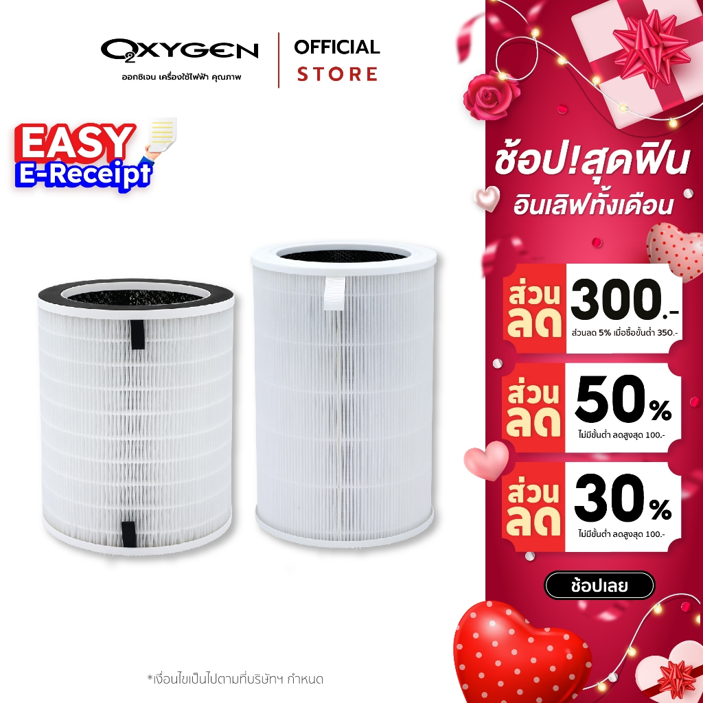 OXYGEN ไส้กรองเครื่องฟอก Air purifier filter(สำหรับเครื่องฟอกอากาศรุ่น AP-004, AP-005)