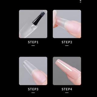 JIELIYA NAIL เล็บห่อแบ่งขาย PVC แบบแยกเบอร์ 0-9 ทรงปลายแหลมกับบัลเล่ย์ 50 ชิ้้น ต่อเล็บปลอม