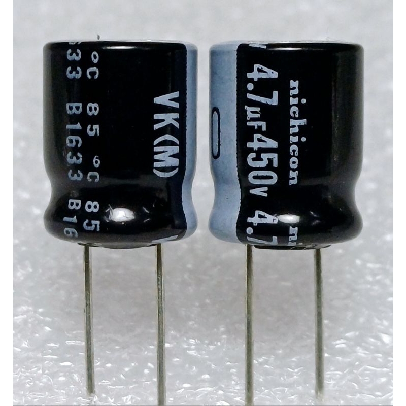 Nichicon VK 4.7uf 450v 85 องศา capacitor ตัวเก็บประจุ คาปาซิเตอร์