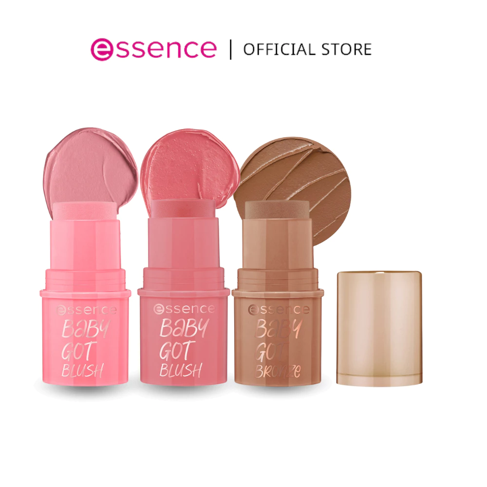 essence เอสเซนส์์ baby got blush and bronzing stick บลัชออนและบรอนเซอร์เนื้อครีม