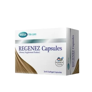 (30 แคปซูล) บำรุงผม Mega We Care Regenez ชนิดกิน เมก้าวีแคร์ รีจีเนซ