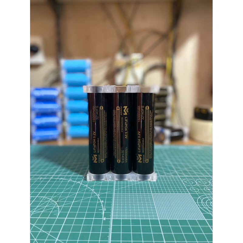 🔋แบตเตอรี่ลิเธียม 32140 Mpowerดำ พร้อมสปอต 6S1P 19v-21.9v15A (2ชั้น)