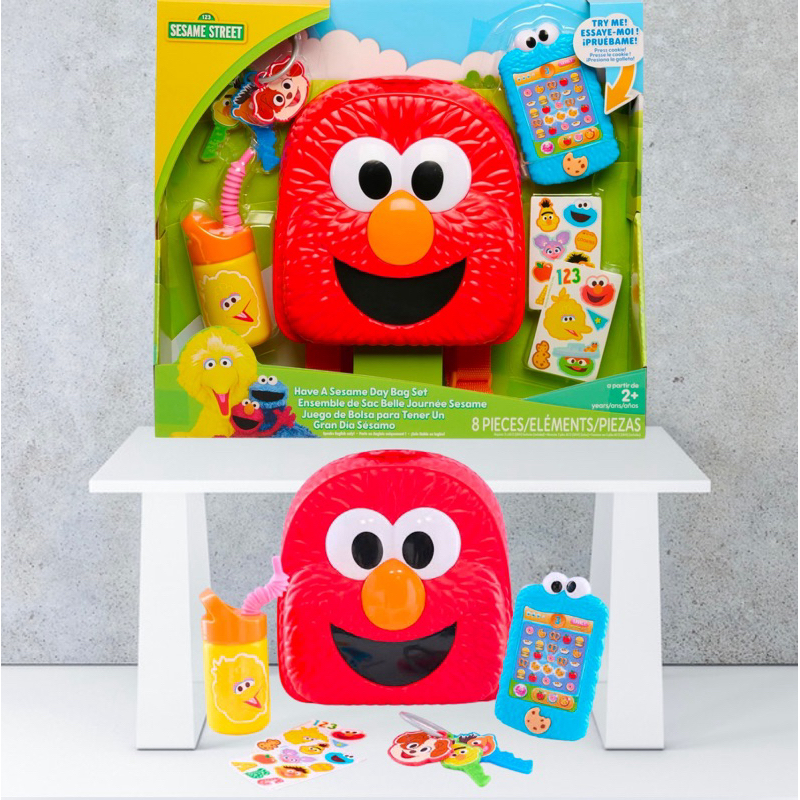 Sesame Street Have a Sesame Day Backpack Set with Toy Phone and Play Accessories for Kids Ages 2 Up