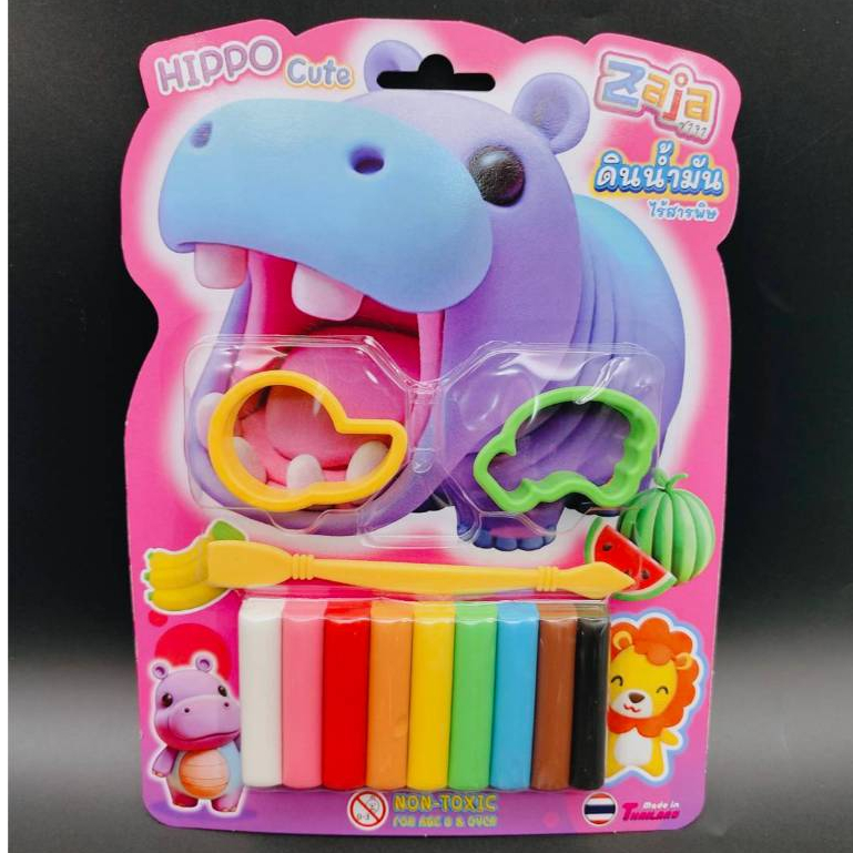 🔥แพ็ค 12 ชุด🔥ชุดดินน้ำมันไรสารพิษ 9 สี (พร้อมตัวปั้ม 2 ตัว+ไม้) คุณภาพสูง กลิ่นหอมไม่ติดมือ non-toxic plasticine