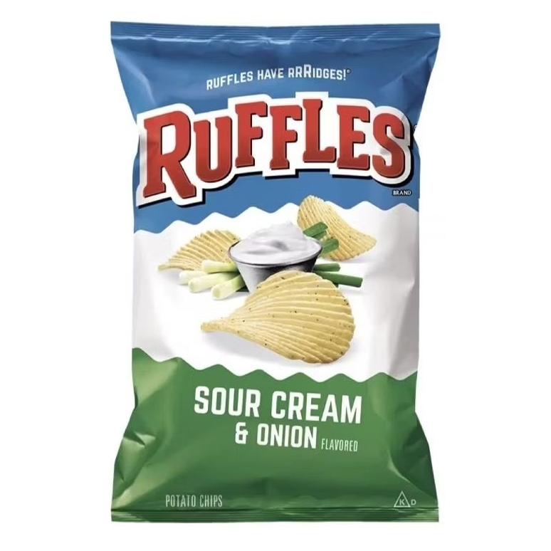 Ruffles Original / Sour Cream and Onion Potato Chips รัฟเฟิลส์ ออริจินัล / มันฝรั่งทอดกรอบรสซาวร์ครี