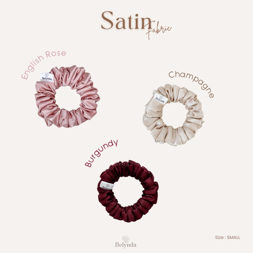 Belynda ♥ Scrunchies ♥ Satin ♥ Small ยางรัดผมโดนัท ผ้าซาติน