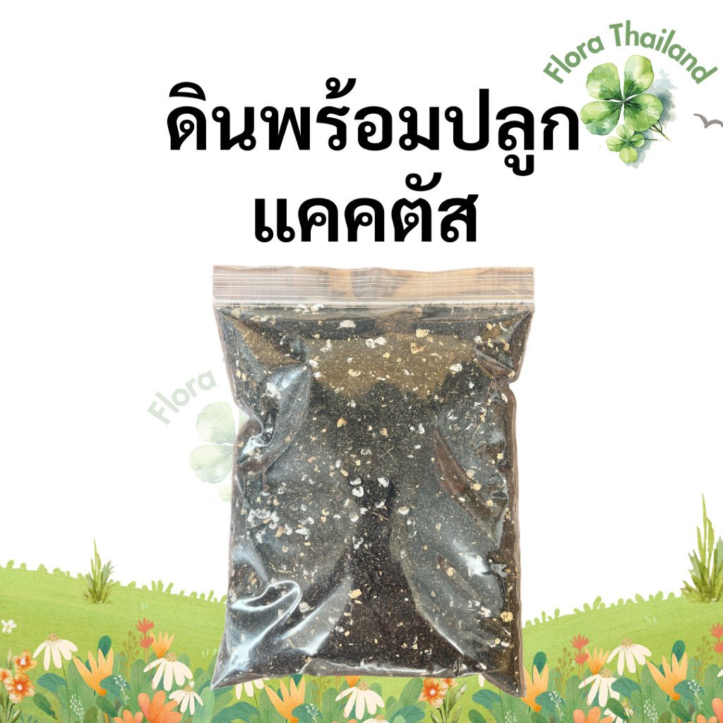 ดินผสมพร้อมปลูกสำหรับแคคตัสและไม้อวบน้ำทุกชนิด "ดินโปร่ง รากเดินดี สารอาหารครบ"