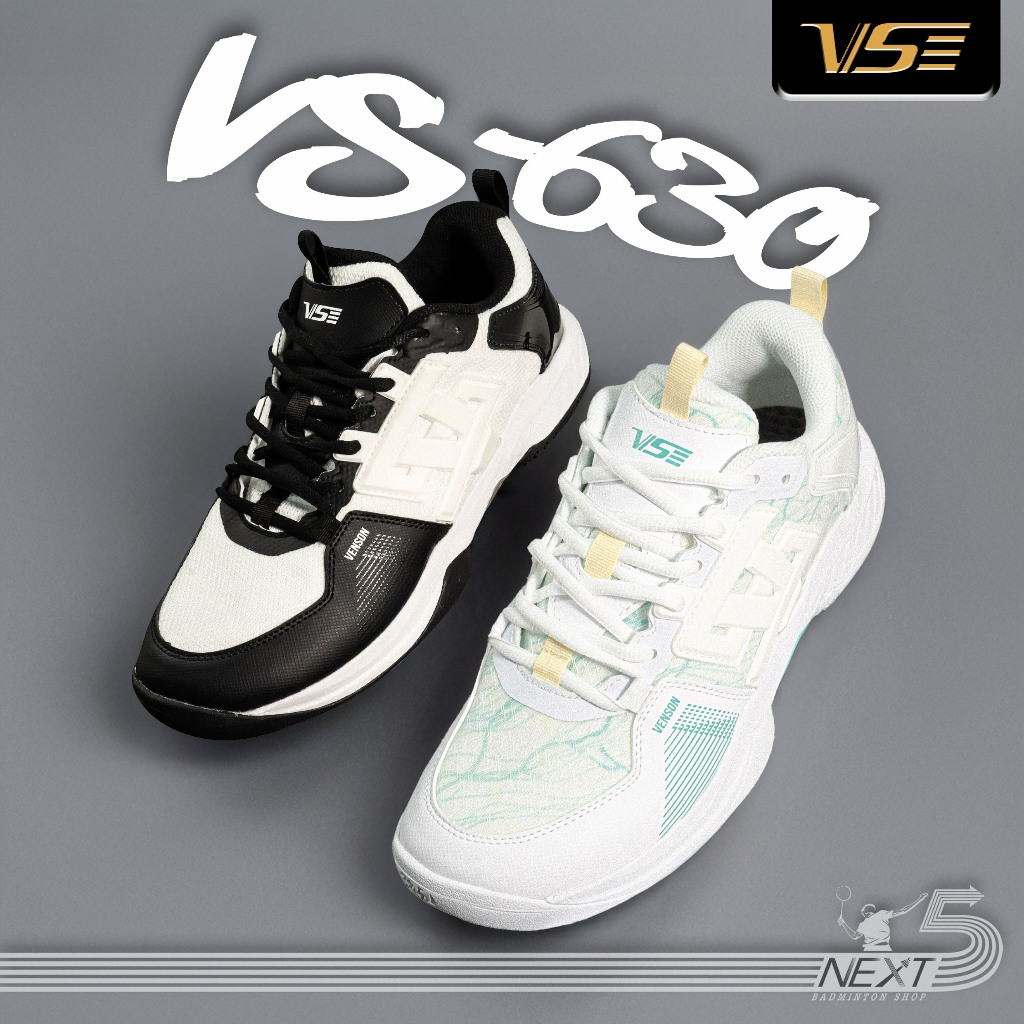 รองเท้าแบดมินตัน VS รุ่น VS-630 ของแท้ประกันศูนย์ไทย 2 สี ดำและขาว non marking shoe