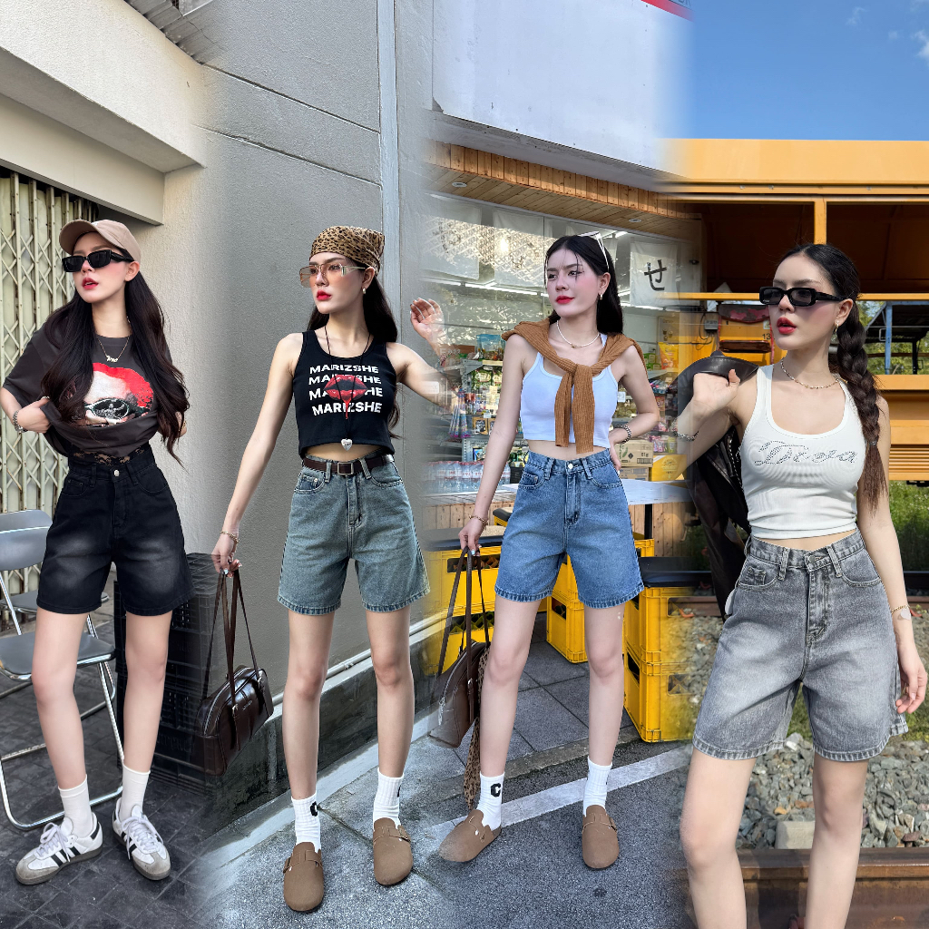 TH-04 กางเกงขาสั้นผ้านิ่ม ใส่สวย Short Jeans