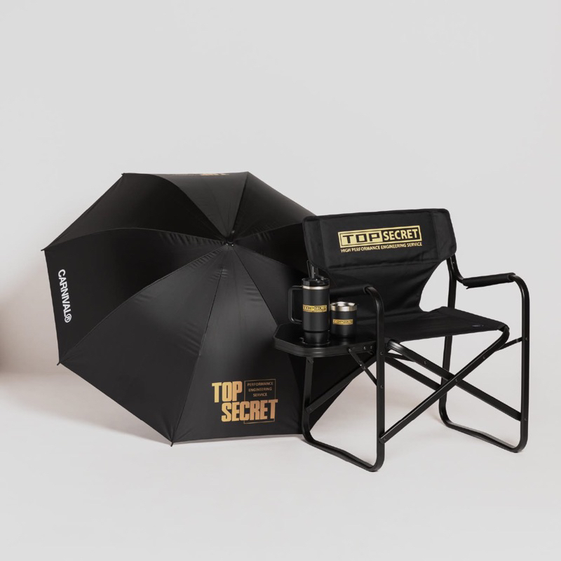 (พร้อมส่ง) ของแท้ 100% CARNIVAL® x TOP SECRET R34 Collection FOLDING CHAIR / UMBRELLA