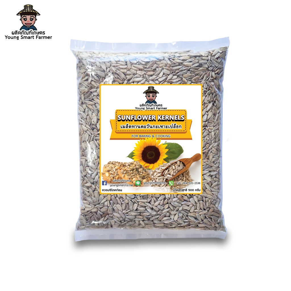เมล็ดทานตะวัน กะเทาะเปลือก 500g (Sunflower Kernels)