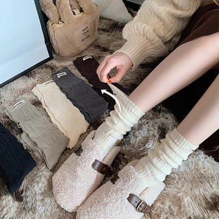 ในไทย-พร้อมส่ง✨ถุงเท้าข้อยาวสีพื้นแฟชั่น สไตล์เกาหลีเรียบง่าย นักเรียนสำหรับผู้หญิง เข้ากับทุกการแต่งกาย ความยืดหยุ่นสูง
