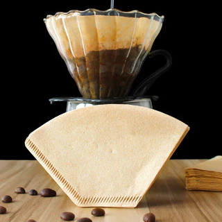 กระดาษดริป (100 แผ่น) ทรง V/U ก้นแหลม กระดาษกรองกาแฟ Drip Coffee Paper Filter V/U Shape