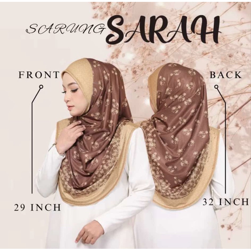 ผ้าคลุมสวมสำเร็จ รุ่น Sarah  ผ้าร่องพร้อมป้ายเหล็ก หน้านิ่มมีคาง