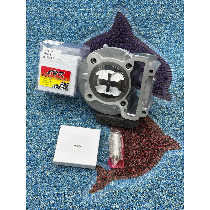 เสื้อmioลูก59/4วาวสลัก15มิลปลอกสูบยาวรองรับประเก็นได้ถึง15มิลลูกสูบหลบวาวขนาด19-22ปลอกนอกโต64มิล