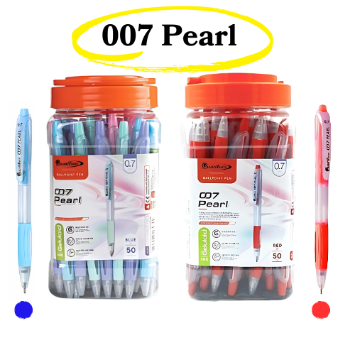 (50 ด้าม) ปากกาลูกลื่นควอนตั้ม 007 PEARL หัวปากกา 0.7