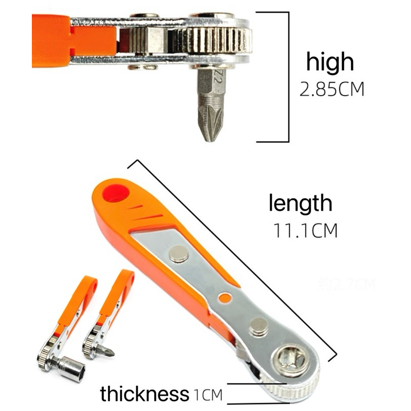 HexagonRatchet Spanner 1/4inch Mini Quick Release Socket Tools Household Handle Repair Wrench Screwdriver for CarVehicle - รูปที่ 5