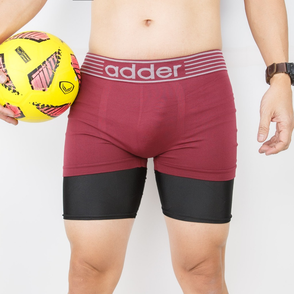 กางเกงในชายมีขา ยี้ห้อ Adder ใส่สบายผ้าโพลี 90% ผสมผ้าสแปนเด็กซ์ 10% สินค้าคนไทย ผ้านุ่มใส่สะบาย