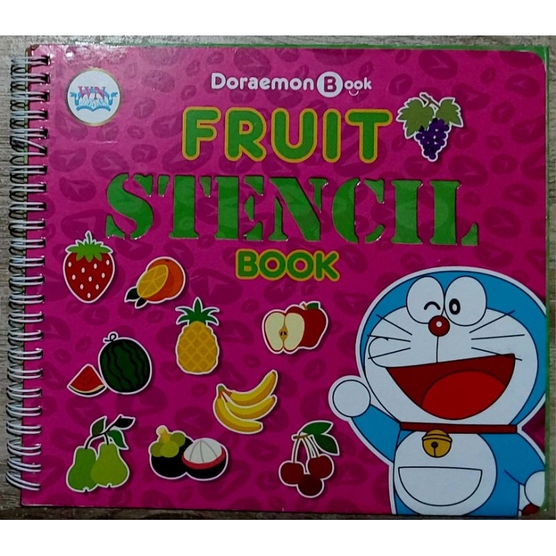 สมุดวาดเขียน Doraemon Book FRUIT STENCIL ฝึกหัดวาดภาพ ผลไม้ พร้อมเขียนชื่อผลไม้ภาษาอังกฤษ