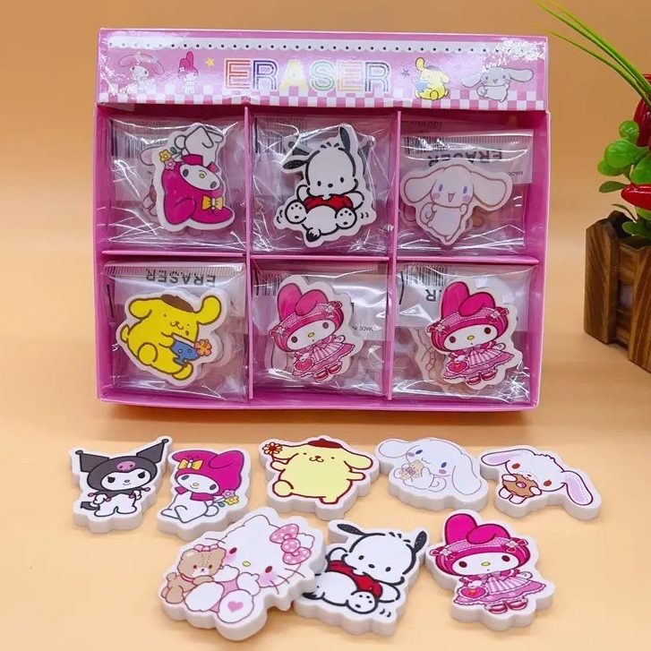 แพ็ค 30 ชิ้น ยางลบการ์ตูนsanrio คละแบบสุ่มลาย ยางลบแฟนซี ยางลบดินสอ ลายการ์ตูน หลากหลายลาย